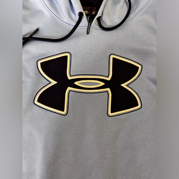 Under Armour Baby Blue Mens Storm Hoodie Size 2XL Very Gently Used No Signs Wear - Picture 3 of 9